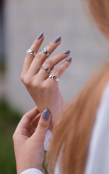Кільце Цефеїда dark aquamarine 4 мм 925 17.5-18 50-11102S05-5026k фото