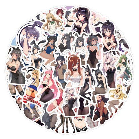 Стікерпак Цей дурних свин Набір наклейок GeekLand Rascal Does Not Dream of Bunny Girl Senpai 60 штук 2881874724 фото