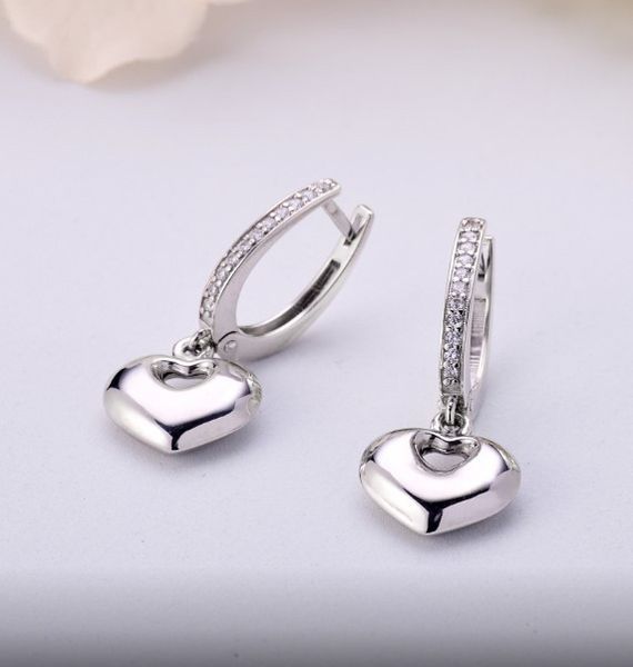 Сережки срібні із сердечками Флірт 925 Rhodium 2564746415 фото