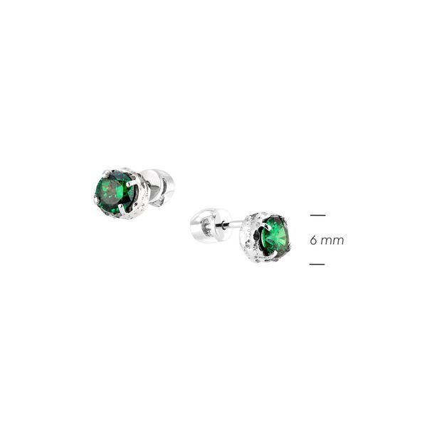 Пусеты серебряные Цефеида Emerald 925 Zirkon 2749348274 фото