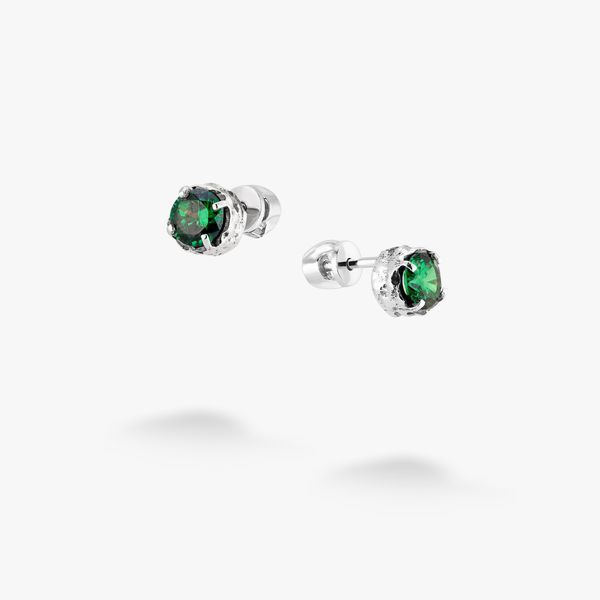 Пусеты серебряные Цефеида Emerald 925 Zirkon 2749348274 фото
