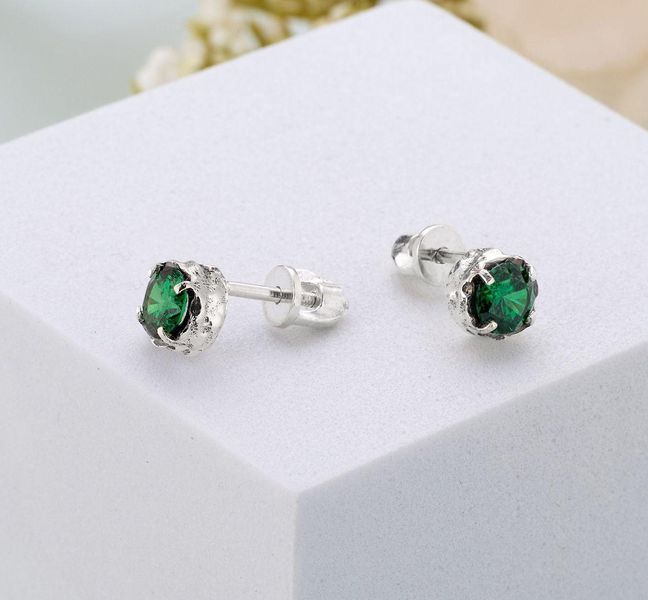 Пусеты серебряные Цефеида Emerald 925 Zirkon 2749348274 фото