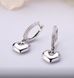Сережки срібні із сердечками Флірт 925 Rhodium 2564746415 фото 2