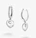 Сережки срібні із сердечками Флірт 925 Rhodium 2564746415 фото 1