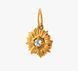 Кулон серебряный с позолотой Подсолнух Голубой Топаз 925 Gold 2640498365 фото 1