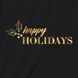 Фартух "Happy holidays", Чорний, Black, англійська BD-ff-36 фото 3