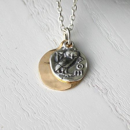 Кулон серебряный этнический Сова Афины gold 925 32-12405SG-5069p фото