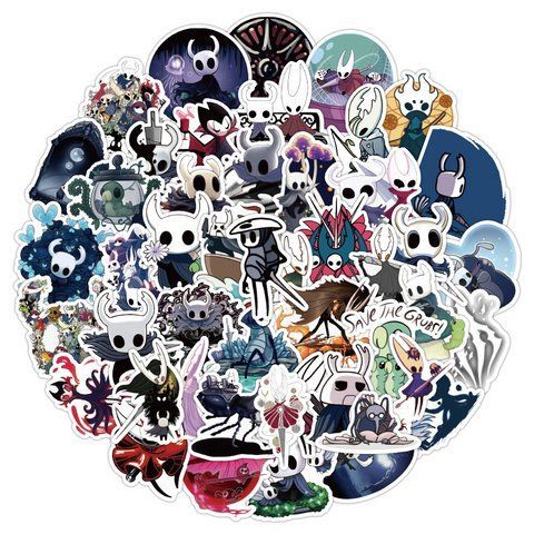 Стикерпак Пустой рыцарь Набор наклеек GeekLand Hollow Knight 50 штук 2940352638 фото