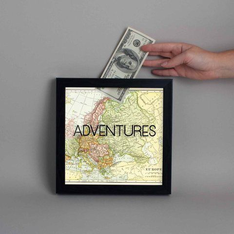 Копилка "Adventures", Чорний, Black, англійська BD-trav-12 фото