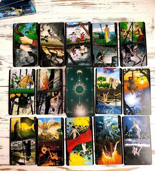 Карты Таро Противоположностей Tarot of Oppositions в металлической коробке 2523848628 фото
