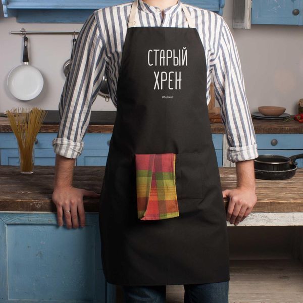 Фартух "Старий хрон", Чорний, російський 2603862691 фото