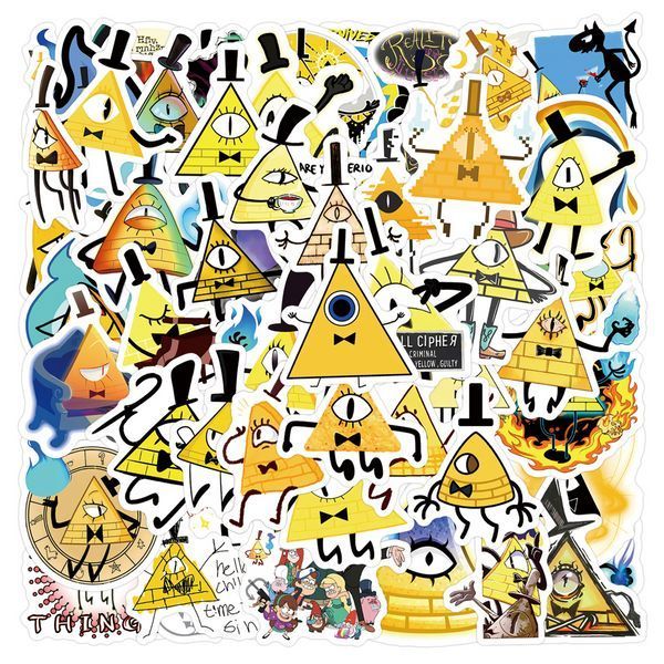 Стікерпак Білл Шифр Гравіті Фолз Набір наклейок GeekLand Bill Cipher Gravity Falls 60 штук 2881878539 фото
