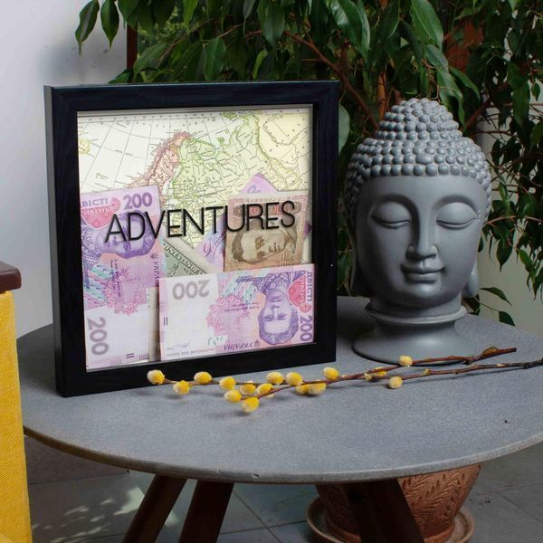 Скарбничка "Adventures", Чорний, Black, англійська BD-trav-12 фото