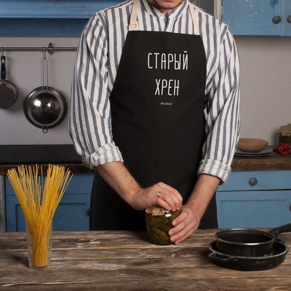Фартух "Старий хрон", Чорний, російський 2603862691 фото