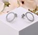 Серьги пусеты с фианитами Праздник 925 Rhodium 2564746416 фото 2