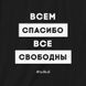 Подушка "Всем спасибо все свободны", Черный, русский 2603873269 фото 2