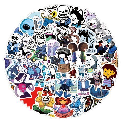 Стикерпак Андертейл Набор наклеек GeekLand undertale 55 штук 2881878540 фото