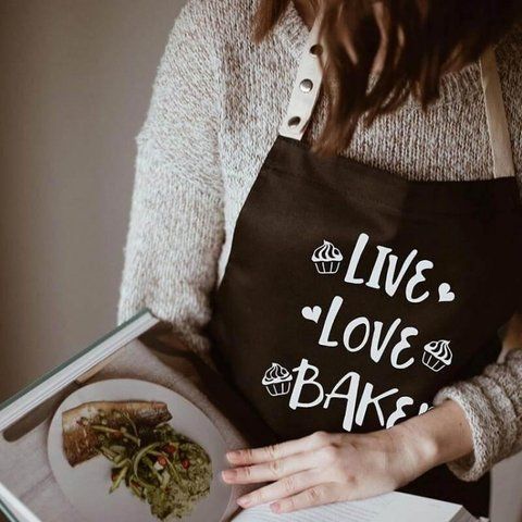 Фартух Live. Love. Bake (Чорний) 1839880018 фото