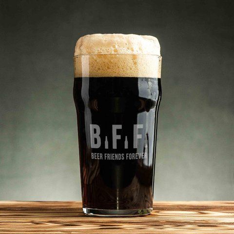 Келих для пива "Beer Friends Forever", англійська, Крафтова коробка BD-BP-06 фото