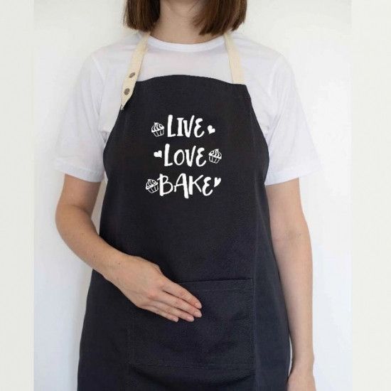 Фартух Live. Love. Bake (Чорний) 1839880018 фото