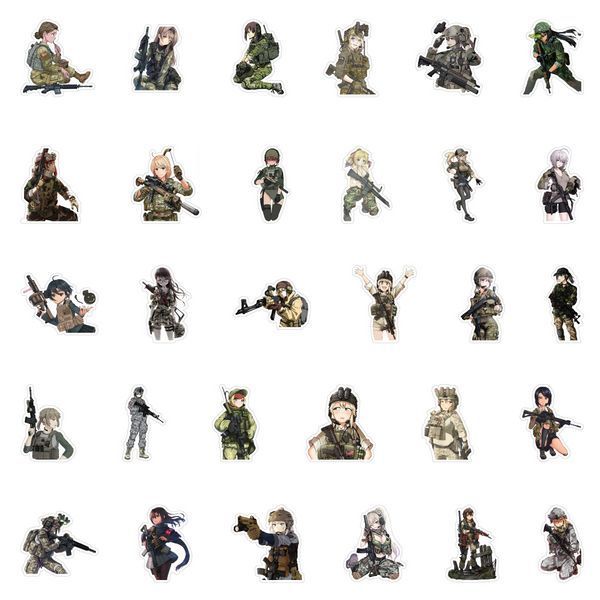Стікерпак Жінка-солдат Набір наклейок GeekLand Woman Soldier 50 штук 2940352639 фото