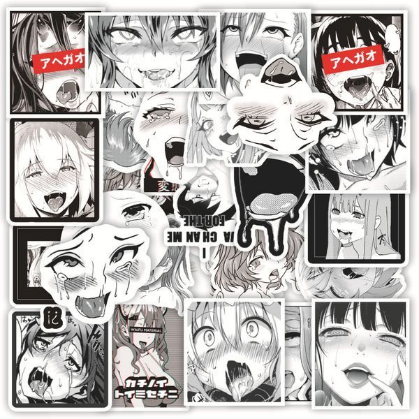 Стікерпак Набір наклейок GeekLand Ахегао Ahegao 50 штук 2897339897 фото