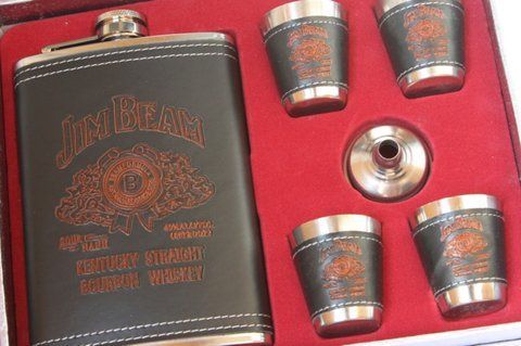 Подарочный набор фляга со стопками Jim Beam black-red 2355726509 фото