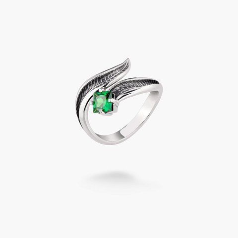 Кольцо Вербочка Emerald 925 Zirkon 17.5 252-S04-5131k фото