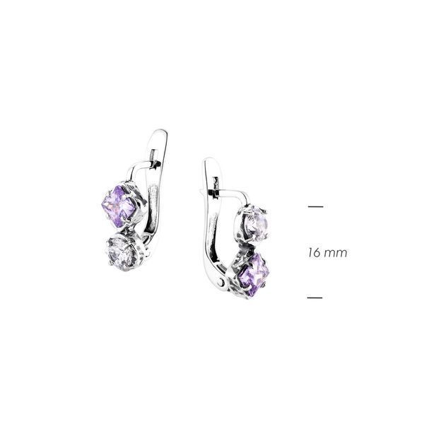 Серьги серебряные Лириды Lavender 925 Zirkon 2911958742 фото