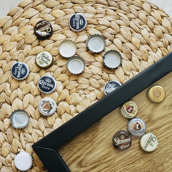 Рамка для пивных крышек "Beer time", Чорный-коричневый, английский 2603875805 фото