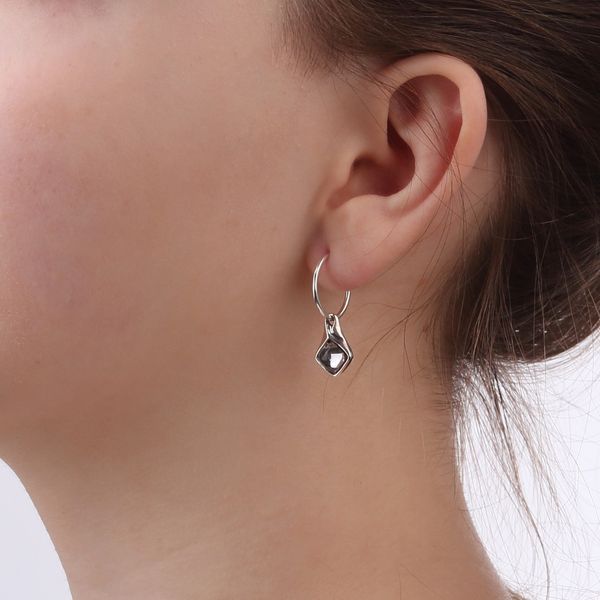 Сережки срібн Мерехтіння Gray Crystal 925 26-S14-5032s фото
