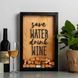 Рамка копилка "Save water drink wine" для пробок, Чорный-коричневый, английский 2603847204 фото 1