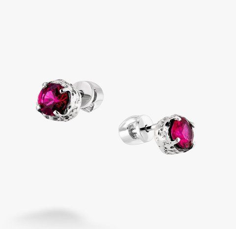 Пусеты Цефеида Fuchsia 925 Zirkon 2749348277 фото