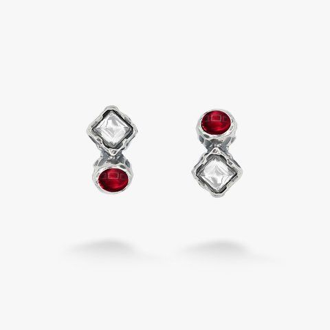 Сережки Ліриди Burgundy 925 7-S13-5011s фото