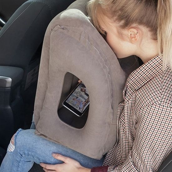Подушка для подорожей у літак та авто Sleepy Cloud Travel Pillow Gray 2598850549 фото