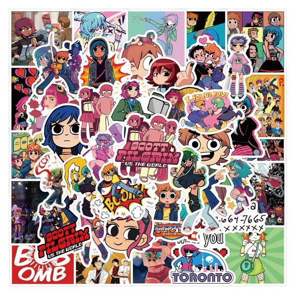 Стикерпак Скотт Пилигрим Набор наклеек GeekLand Scott Pilgrim 55 штук 2940357019 фото