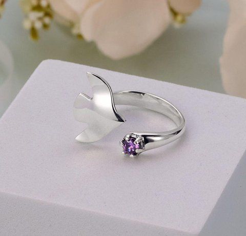 Кольцо с птицей Благовещение Ametist 925 Zircon 20-20,5 размер 2759415424 фото