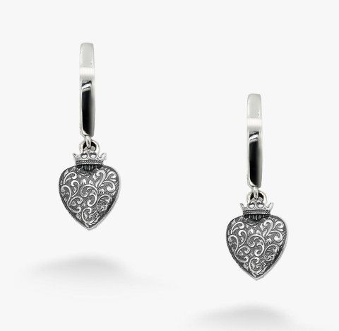 Серьги серебряные дукач Ягнус-сердце U.Baro 925 34-11504S-5060s фото