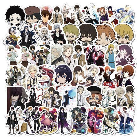 Стикерпак Великий из бродячих псов Набор наклеек GeekLand Bungou Stray Dogs CNY138 50 штук 2881874831 фото