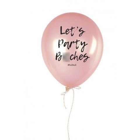 Кулька надувна "Let's party bi*ches!", Рожевий, Pink, англійська HK-17 фото