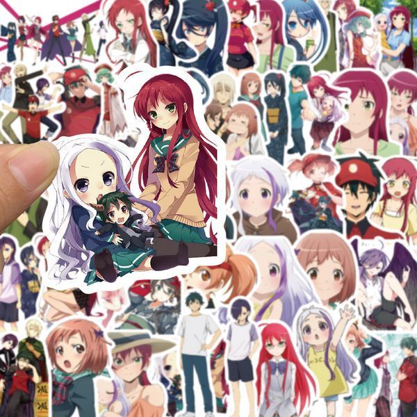 Стікерпак Сатана на заробітках! Набір наклейок GeekLand Hatariku Maou-sama! 50 штук 2881874733 фото
