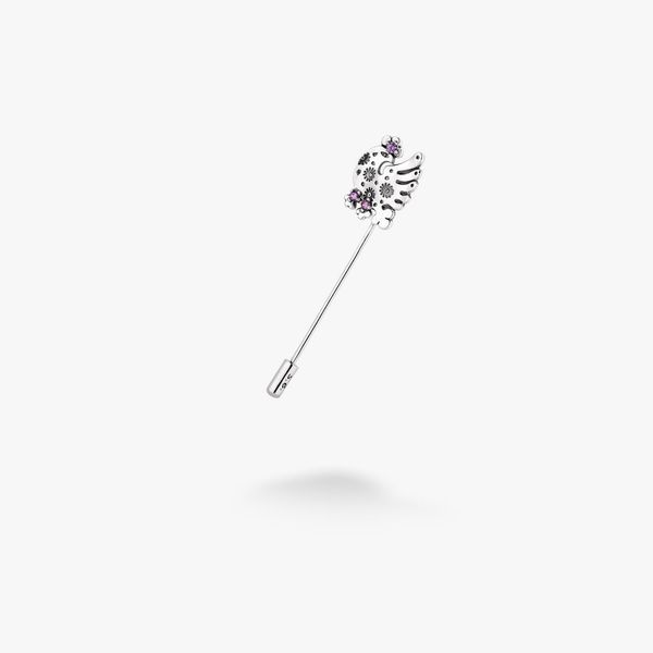 Брошь-иголка серебряная Дивоптах Amethyst 925 2689471771 фото