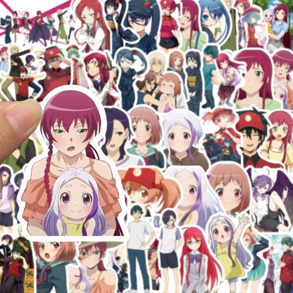Стікерпак Сатана на заробітках! Набір наклейок GeekLand Hatariku Maou-sama! 50 штук 2881874733 фото