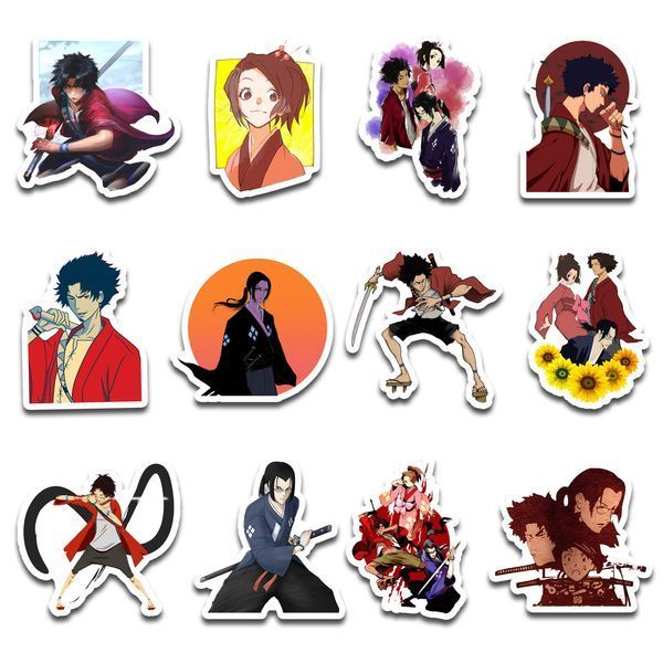 Стикерпак Набор наклеек GeekLand Самурай Чамплу Samurai Champloo 45 штук SP SH 01 SP VS 01 фото