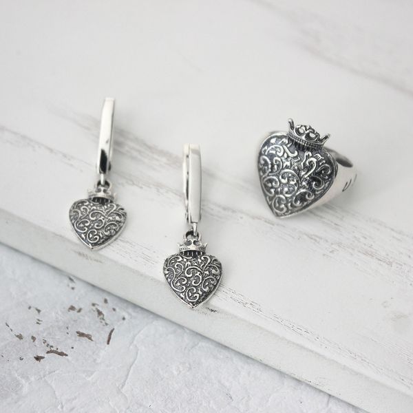 Сережки дукач Ягнус-серце U.Baro 925 34-11504S-5060s фото