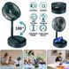 Складной вентилятор аккумуляторный на ножке Telescopic Folding Fan с USB зарядкой Green 2580116614 фото 4