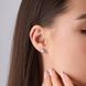 Сережки пусети срібні у формі птиці Соловейко Amethyst 925 Zirkon 2508339946 фото 5