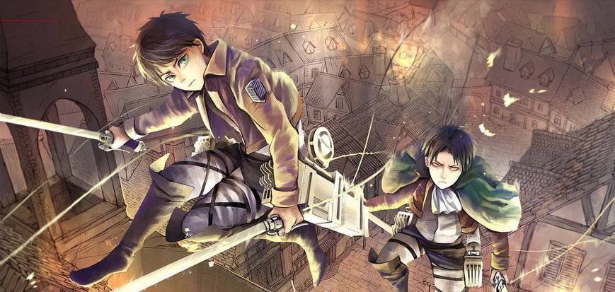 Кружка GeekLand Атака Титанов Attack on Titan Эрен Йегер и Леви Аккерман наступление AT.02.65 AT.02.65 фото