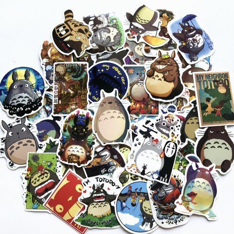Стикерпак Набор наклеек GeekLand Работы Хаяо Миядзаки Тоторо Hayao Miyazaki Totoro 50 штук 2881878563 фото