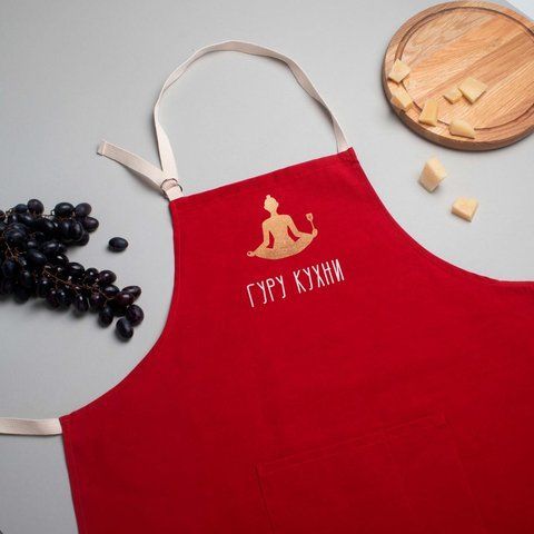 Фартух "Гуру кухні", Червоний, російський 2603834895 фото